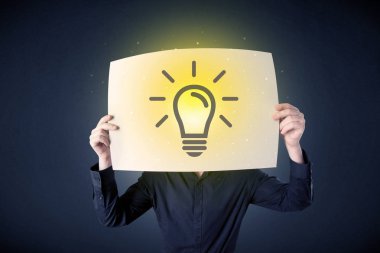 Ampul ile işadamı holding kağıt