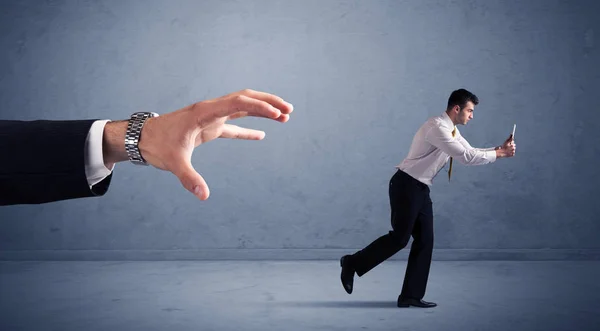 Empresario corriendo de la mano — Foto de Stock