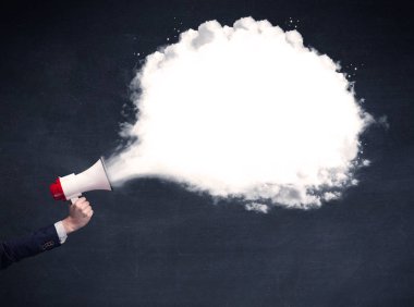 Düz mesaj bulutla megafon