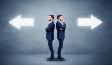 İki seçenek ile işadamı