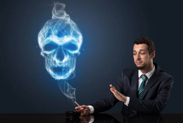 Businessman smoking concept — Stock Photo, Image