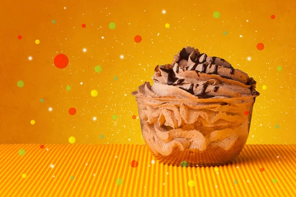 Színes háttér és a bokeh fény, édes finom süteményeket — Stock Fotó