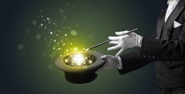 Beyaz el conjuring ortada