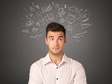 İşadamı ile sosyal simgeler