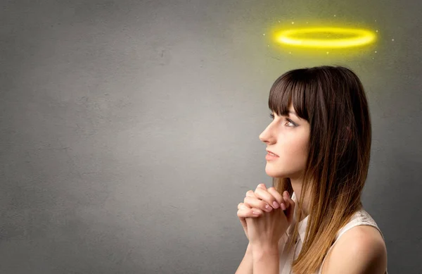 Praying girl concept — Stock Photo, Image