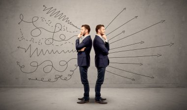 İki seçenek ile işadamı