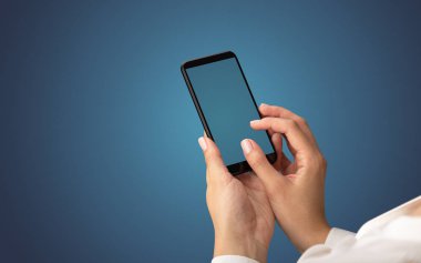 Mockup smartphone kullanarak el için