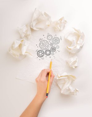 El buruşuk kağıt yazma