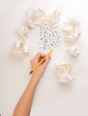 El buruşuk kağıt yazma