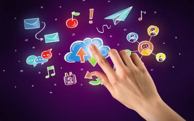 Simgeler dokunmadan el