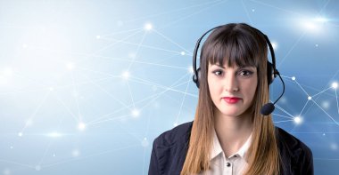 Kadın telemarketer kavramı