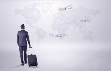 Dünyanın her yerinde onun gezisi işadamı