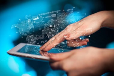 Tablet grafiklerle dokunmadan parmak