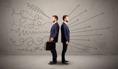 İki seçenek ile işadamı