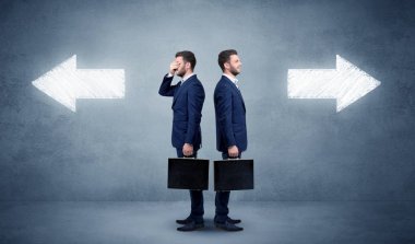 İki seçenek ile işadamı