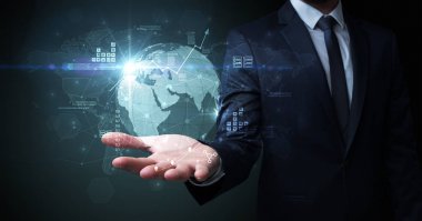 Küresel Internet kavramı işadamı ile kullanma