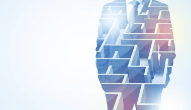 Ayakta ve labirent ile düşünme işadamı