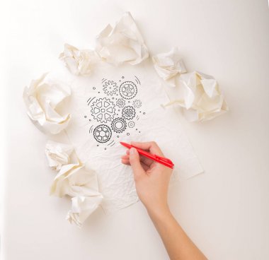 El buruşuk kağıt yazma