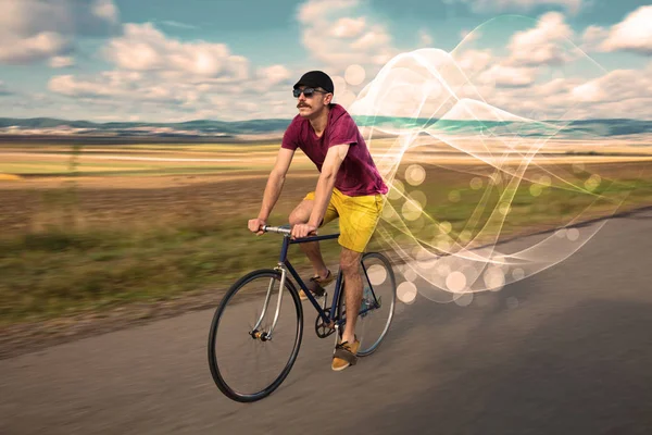 Gorgeous rider in the fabulous nature — Stock Photo, Image