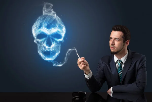 Businessman smoking concept — Stock Photo, Image