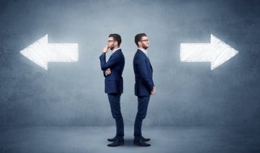 İki seçenek ile işadamı