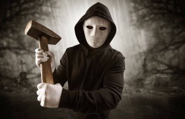 Terk edilmiş mezarlık kavram agresif avcı