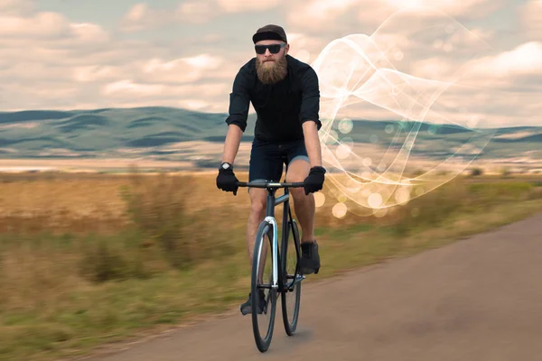 Gorgeous rider in the fabulous nature — Stock Photo, Image