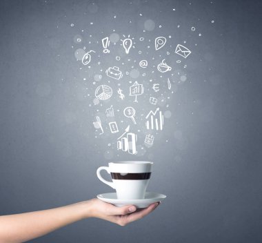 El tutma kahve Kupası