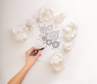 El buruşuk kağıt yazma