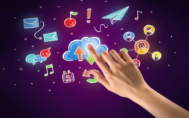 Simgeler dokunmadan el