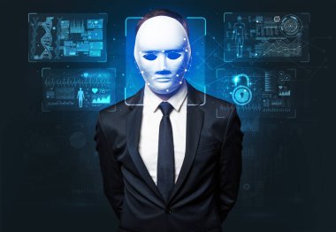 Genç adam yüz tanıma