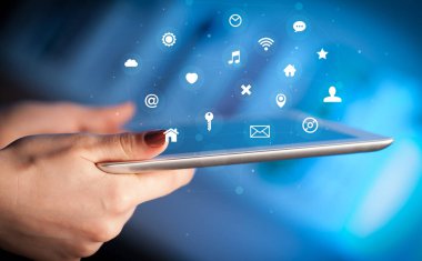 El tutma tablet uygulama simgeleri kavramı ile