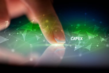 İş bağlantısı konsepti ile tablete dokunmak