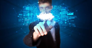 Bulut sistem hologram dokunmadan adam