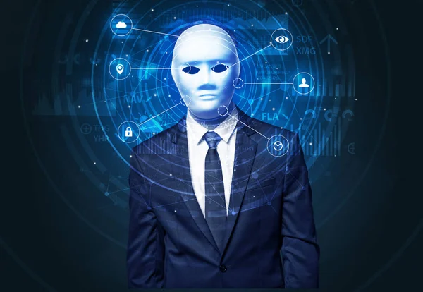 Biometriska tekniken för ansiktsigenkänning — Stockfoto