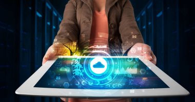 El tutma tablet bulut teknoloji kavramı ile
