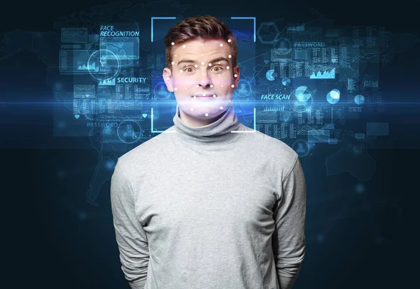 Face recognition with several points