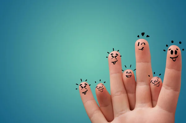 Ευτυχισμένος δάχτυλα με brainstorming έννοια — Φωτογραφία Αρχείου
