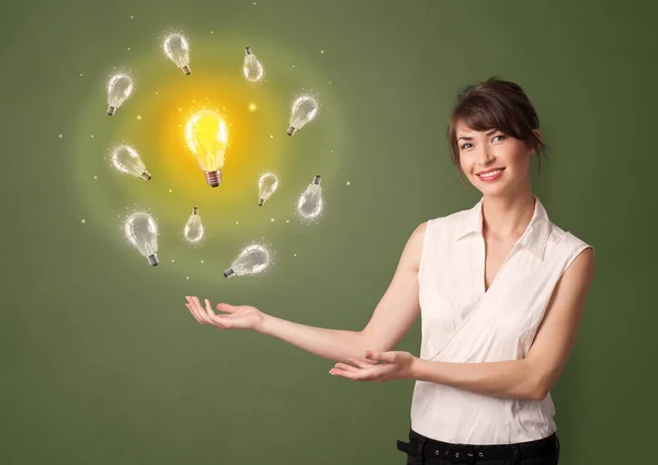 Person presenting new idea concept — Stock Photo, Image