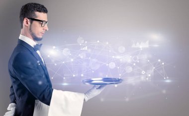 Mali kavramı tepsiye garson tarafından yaptı