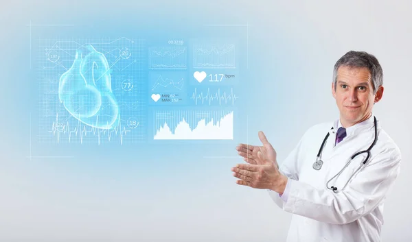Cardiologist presenting the research results — Stock Photo, Image
