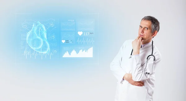 Cardioloog presenteren van de onderzoeksresultaten — Stockfoto