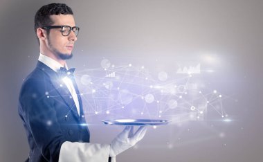 Mali kavramı tepsiye garson tarafından yaptı