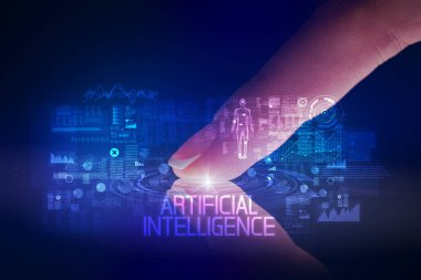 Web teknolojisi simgeleriyle tablete dokunmak