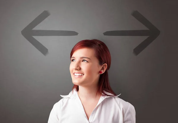 Business person choosing direction — Stock Photo, Image