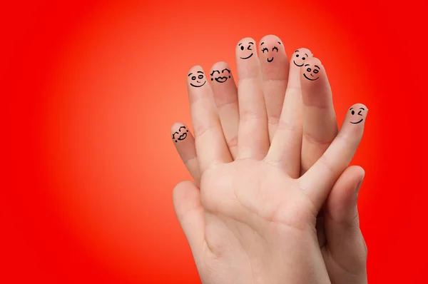 Sonrientes dedos amándose —  Fotos de Stock