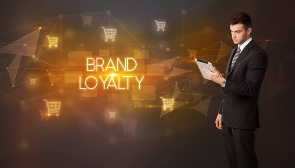 Бизнесмен думает о шоппинге