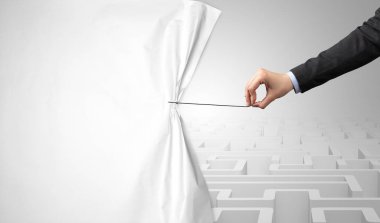 El çekerek kağıt perde