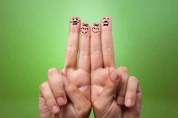 Elegantes dedos sonriendo juntos — Foto de Stock