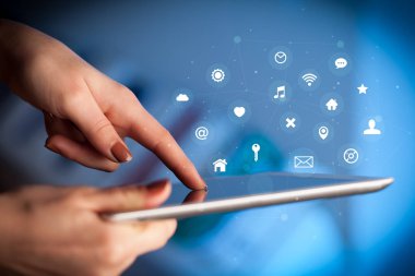 El tutma tablet uygulama simgeleri kavramı ile